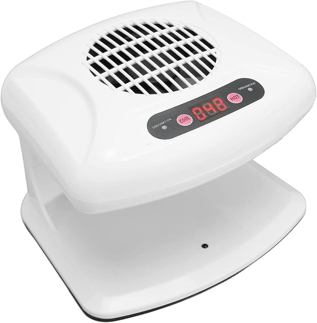 Nail Dryer for Regular Polish, 200W Nail Drying Fan with Sensor and Hot and Cool Air for Home Use (White)