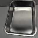Stainless Steel Litter Box - Metal Small Cat Kitty Litter Box Pan, Indoor Low Entry Litterbox Tray, Odor-Free, Non-Stick, Easy Cleaning Pet Toilet Supplies for Kitten, Rabbit, Dog