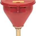 Justrite 2.6 Gallon Drum Funnel for Flammables with Emergency-Fusing Self-Closing Cover, Flame Arrester, and 2" Bung Hole Adapter, Made in The USA, 08207