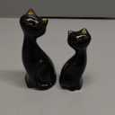 2pcs Black Cat Figurines and Statues for Home Decor - Black Cat Figurine for Cat Lovers