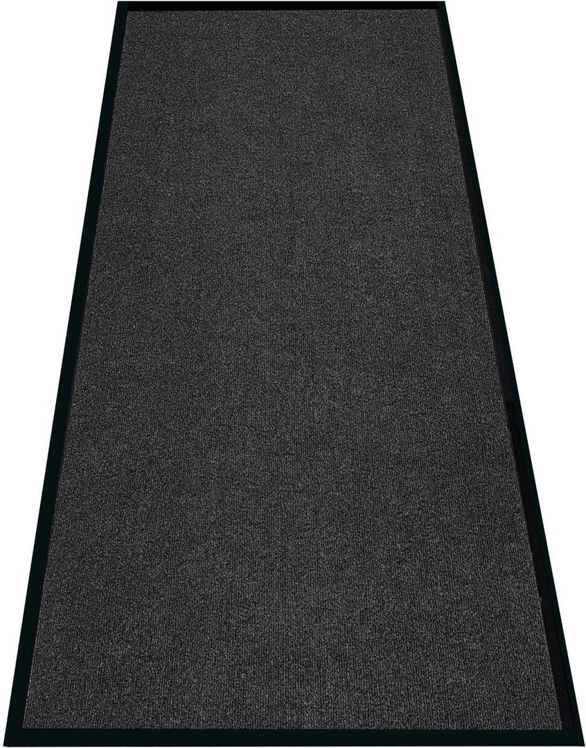 SRDDQLC Door Floor Mat Commercial Grade Large Size Heavy Duty Tough Entry Collection Slip Skid Entrance Mat with Rubber Backing Low Profile and Easy to Clean Indoor Outdoor Rug(Black, 3x10FT)