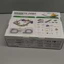 153PCS Magnetic Tiles Road Set with Toy Car & Flowers Building Toy, Magnet Tiles for Kids, Magnetic Building Blocks, STEM Toy Gift for Boys and Girls, Garden Track Themed