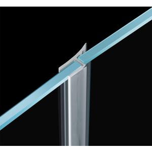 Flexible1/4 Shower Door Side Seal Strip 100 Inch Shower Glass Door Side Sweep for Frameless Glass Door,Silicone