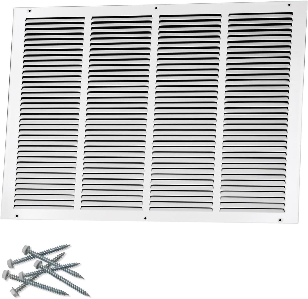 Howeall 24"W x 18"H [Duct Opening Size] Steel Return Air Grille, Air Return Vent Cover for Ceiling and Sidewall - HVAC Air Vent Covers - [Outer Dimensions: 25.75"W x 19.75"H]
