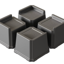 Ankut Bed Risers 3 Inch 2 Pack Black, Missing 2 Pieces 