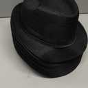 Haysandy 10 Pack 1920s Fedora Hats for Men Short Brim Sun Panama Hats for Men Women Party Costume (One Size, Black)