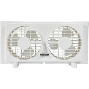 BEYOND BREEZE 9" Twin Window Fan 2-Speed Reversible Airflow Blades, Expandable, Manual Controls (Min. 22.4" Max. 34.3")