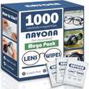 1000 Count Lens Wipes for Eyeglasses Pre-Moistened, Individually Wrapped Eyeglass Cleaning Wipes Scratch-Free, Streak-Free Glasses Cleaner Wipes for Sunglasses & Camera Lens Bulk Pack
