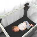 2 Pack Pack and Play Mattress Protector Sheets Fitted Waterproof Playard Mattress Pad Cover, Compatible with Graco Pack n Play & Dream On Me & Pamo Babe, Playpen/Playard Sheet, Arrow&Black, 39" x 27"