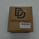 Defined Deco Mini Wood Risers for Display, Small 4" Round Wooden Risers, Farmhouse Rustic Pedestal Display Stand (Set of 2, Black)