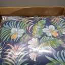 Arden Outdoor Foam Deep Seat Cushion Set, 22 in x 24 in, Weather-Proof, Rain-Proof, Fade Resistant Patio Cushion, Bottom and Back Cushion for Chair, Sofa, and Couch Simone Blue Tropical