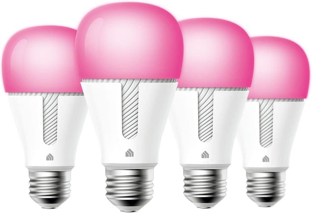 Kasa Smart Light Bulbs, 1000 Lumens High Brightness, 16M Color Changing, Dimmable Smart WiFi Light Bulb, Compatible with Alexa and Google Home, A19, 2.4GHz Wi-Fi only, No Hub Required, KL135(4-Pack) Kasa Smart Light Bulbs, 1000 Lumens High Brightness, 16M Color Changing, Dimmable Smart WiFi Light Bulb, Compatible with Alexa and Google Home, A19, 2.4GHz Wi-Fi only, No Hub Required, KL135(4-Pack)