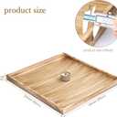Gurfuy Square Wood Ottoman Serving Tray 24" - Rustic Wooden Table Tray for Farmhouse Decorative Oversized Coffee Table Trays Living Room Kitchen Counter Breakfast Nature