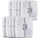 Cat Water Fountain Filters,10 Pack Replacement Filter Fit for Top Square 84oz/2.5L Cat Pet Fountain, 3 Filtration System