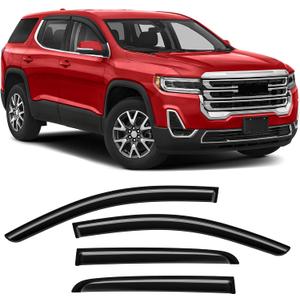 Rain Guards Fit for GMC Acadia 2017 2018 2019 2020 2021 2022 2023 2024, Extra Durable Tape-on Side Window Deflectors, Acadia Wind Deflectors Rain Guard Black 4 PCS
