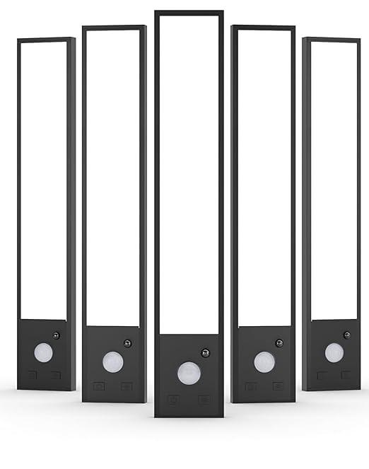 5 Pack Under Cabinet Lighting Wireless, 8" Magnetic Dimmable Under Counter Lights for Kitchen,Motion Activated Under Cabinet Lights,3 Color Dimmable Under Cabinet Lighting, Closet Light with Remote