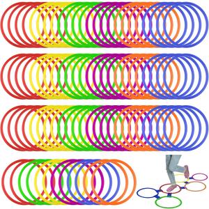 96 Pack Agility Rings 15 Inch Speed Training Hopscotch Rings Plastic Circle Jumping Hoops Agility Hurdles for Athlete Exercise Soccer Football Gymnastics Games Practice Footwork