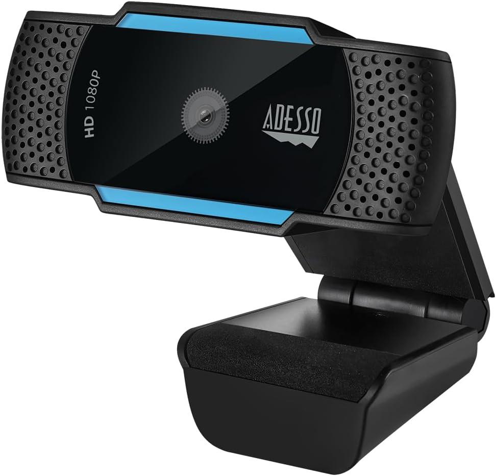 Adesso Cybertrack H5 1080p Hd USB Autofocus Webcam with Microphone, 1920 Pixels X 1080 Pixels, 2.1 Mpixels, Black Adesso Cybertrack H5 1080p Hd USB Autofocus Webcam with Microphone, 1920 Pixels X 1080 Pixels, 2.1 Mpixels, Black