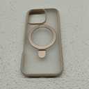 TORRAS Desert Titanium for iPhone 16 Pro Case Magnetic Stand, [Compatible with MagSafe][Flexible Stable Stand] Mil-Grade Protection Translucent Slim Anti-Scratch Ring Kickstand, Rose Gold 6.3", Ostand