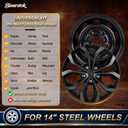14 Inch Universal Hubcaps, Gunmetal Gray & Black, Set of 4
Snap-On PP Wheel Covers for 14" Steel Wheels with Adjustable Locating Ring for a Secure Fit