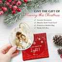 2 x Nativity Christmas Ornament 2025 - Joy to The World Round Ceramic Ornament for Xmas Decor - Holy Family with Baby Jesus Religious Ornaments - Catholic Christian Gift for Family & Friends