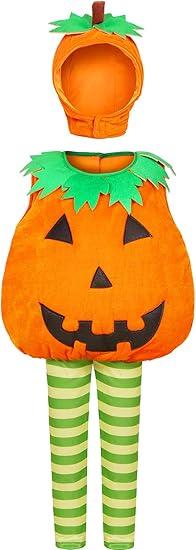 Kids Pumpkin Costume Halloween Role Dress Up, L