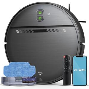 ZC WAS Robot Vacuum and Mop Combo, 2-in-1 Robot Vacuum Cleaner