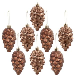 8Pcs Christmas Pinecone Ornaments Fall Hanging Pine Cone for Xmas Tree DIY Crafts Fall Thanksgiving Day Decoration
