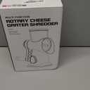 KEOUKE Rotary Cheese Grater Hand Crank Transparent - Shredder Slicer Grinder 3 Stainless Steel Blades, Stable Suction, Labor-Saving Handle, Safe Kitchen Tool for Cheese, Vegetable, Nuts, Chocolate (3 IN 1, Grey Blue SP)