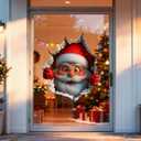 2PC Christmas Santa Claus Wall Sticke