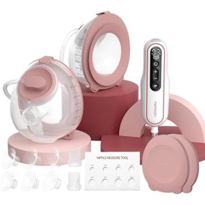 Momcozy Wearable Breast Pump V2 Pro Ultra-Lightweight, Double Electric Breast Pump Hands-Free & Portable Pump with Upgraded Flange, Quiet & Leak-Proof Electric Pump for Pumping Moms