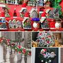 SATINIOR 24 Pcs Mini Christmas Santa Hats Scarf Bulk Small Santa Claus Hats Silverware Holders for Christmas Craft Xmas Table Dinnerware