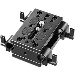 SmallRig Camera Tripod Mounting Baseplate w/15mm Rod Clamp Rail Block for Tripod/Shoulder Support System - 1798