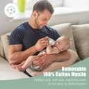 Muslin Nursing Pillow for Breastfeeding, 100% Cotton Cover Original Plus Size Breastfeeding Pillows for More Support for Mom and Baby, Removable Muslin Cover, Light Tan