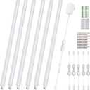 Cefrank LED Under Cabinet Lighting 6-Pack 12 inch Seamlessly Linkable Strip Light Bars for Cabinet, Kitchen, Shelf, Workbench, Cupboard Lighting, 1200 Lumen (Warm White 3000K)