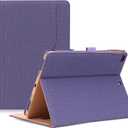 ProCase for iPad 9.7 Inch iPad 6th/5th Generation Case 2018 2017/iPad Air 2/Air 1 Case, Premium Leather Folio Corner Protection Multi-Angle Viewing Stand Cover with Front Pocket Pen Loop -Purple