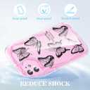 2 x Compatible for iPhone 11 Case, Pretty Butterfly Print Three-Dimensional Wave Clear Case for Girls Women, Soft Full Package Anti-Fall Cover for iPhone 11, Black Butterfly