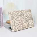 Leopard Print Case for MacBook Pro 14 inch 2026-2021 M5 M4 M3 M2 M1 A3434 A3112 A3185 A3401 A2918 A2992 A2779 A2442,Leather Cheetah Hardshell for Mac Pro14 with Keyboard Cover,Leopard White