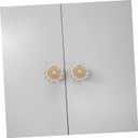 Veemoon 10pcs Clear Crystal Acrylic Drawer Pulls Elegant Cabinet Handles for Dressers Kitchen Bathroom Easy Installation Single Hole Design Versatile Decorative Hardware (Gold)