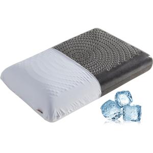 SAPHREAS Cooling Gel Memory Foam Pillow for Side, Back and Stomach Sleepers, Standard Size Cool Bed Pillow for Sleeping, Removable & Machine Washable, Light Grey