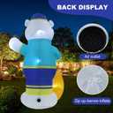 8 FT Polar Bear Hanukkah Inflatable Decoration with LED Lights for Holiday Celebration Decorations on Yard, Lawn and Patio