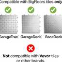 Big Floors Garage Floor Transition Edge, Interlocking Modular Garage Floor Edging Compatible with RaceDeck, GarageTrac & GarageDeck Tiles (Male, 11 Pack, Black)