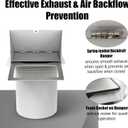 4 Inch Dryer Vent Cover Outside for House, Hooded Wall Vent Cap with Screen & Damper Outdoor for Kitchen Range Hood, Dryer Ventilation, AC