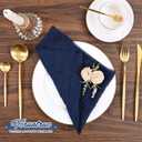 100 Pieces Cloth Napkins Navy Blue Dinner Cheesecloth Napkins for Wedding,Wrinkled Cloth Napkins Bulk for Home Party Rustic Table Decoration, 17 x 17 Inch