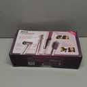 Shark FlexFusion Hair Straightener & Powerful Hair Dryer with Fusion Hair Brush, Ceramic Air Styler with Auto-Wrap Curlers & Concentrator, Ceramic Plates, Cosmic Blush HD641S