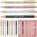 25 Sets Sweet 16th Birthday Party Favors for Guests, Include Sweet Sixteen Glitter Ballpoint Pens with Thank You Cards, Thank You for Coming to My 16 Years Birthday Party Supplies (Classic)