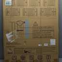 Cumbor 36" Extra Tall Baby Gate for Stairs, 29.7-57" Extra Wide Dog Gate for Doorways Hallways, Pressure Mounted Child Gate for Wide Opening, Auto Close Personal Safety for Babies and Pets, Black