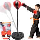 COUOMOXA Adjustable Punching Bag for Kids : with Gloves for 3 4 5 6 7 8-14 Year Olds - Indoor & Outdoor Boxing Training Set - Ideal Home Exercise Equipment - for Boys & Girls