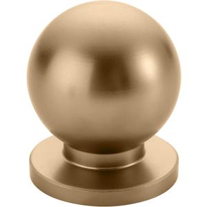 Alzassbg 10 Pack Champagne Bronze Cabinet Knobs, 1 Inch(27mm) Diameter Round Ball Kitchen Knobs for Cabinets and Drawers AL6016BRG