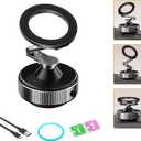 Magnetic Phone Holder for Car - Electric Vacuum Suction & 360 Rotatable Mount, Strong Magnetic Car Phone Mount for iPhone 16/15/14/13/12 Series - Foldable Design for Dashboard/Windshield/Mirror